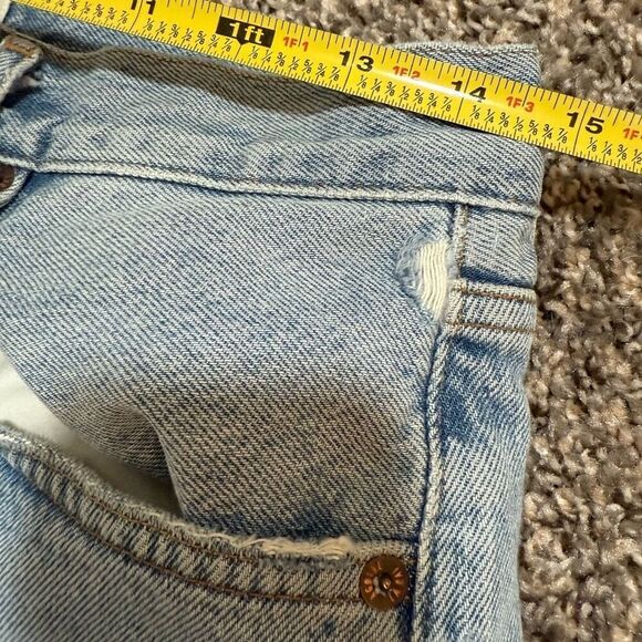 Agolde Mom Dad Jeans Light Wash Distressed High Waisted Straight 27” - Picture 8 of 12